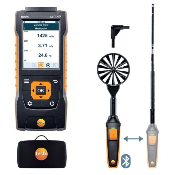 testo 440 delta P Air Flow ComboKit 1 with Bluetooth 0563 4409