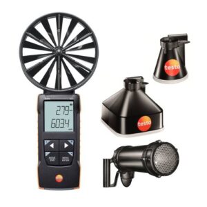 testo 417 Set 2 – Digital 100 mm vane anemometer with Funnels & Flow Straightener